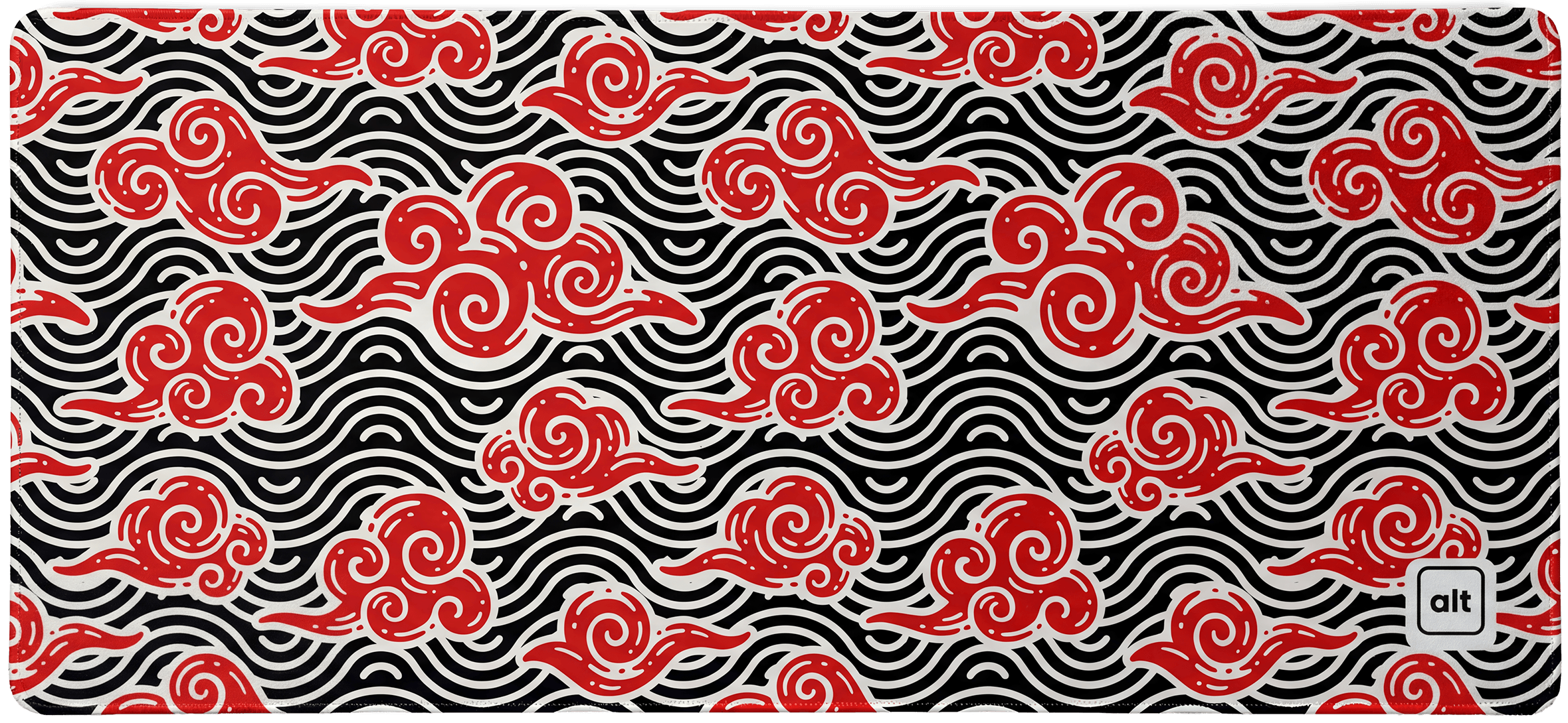 Red Anime Clouds Mousepad