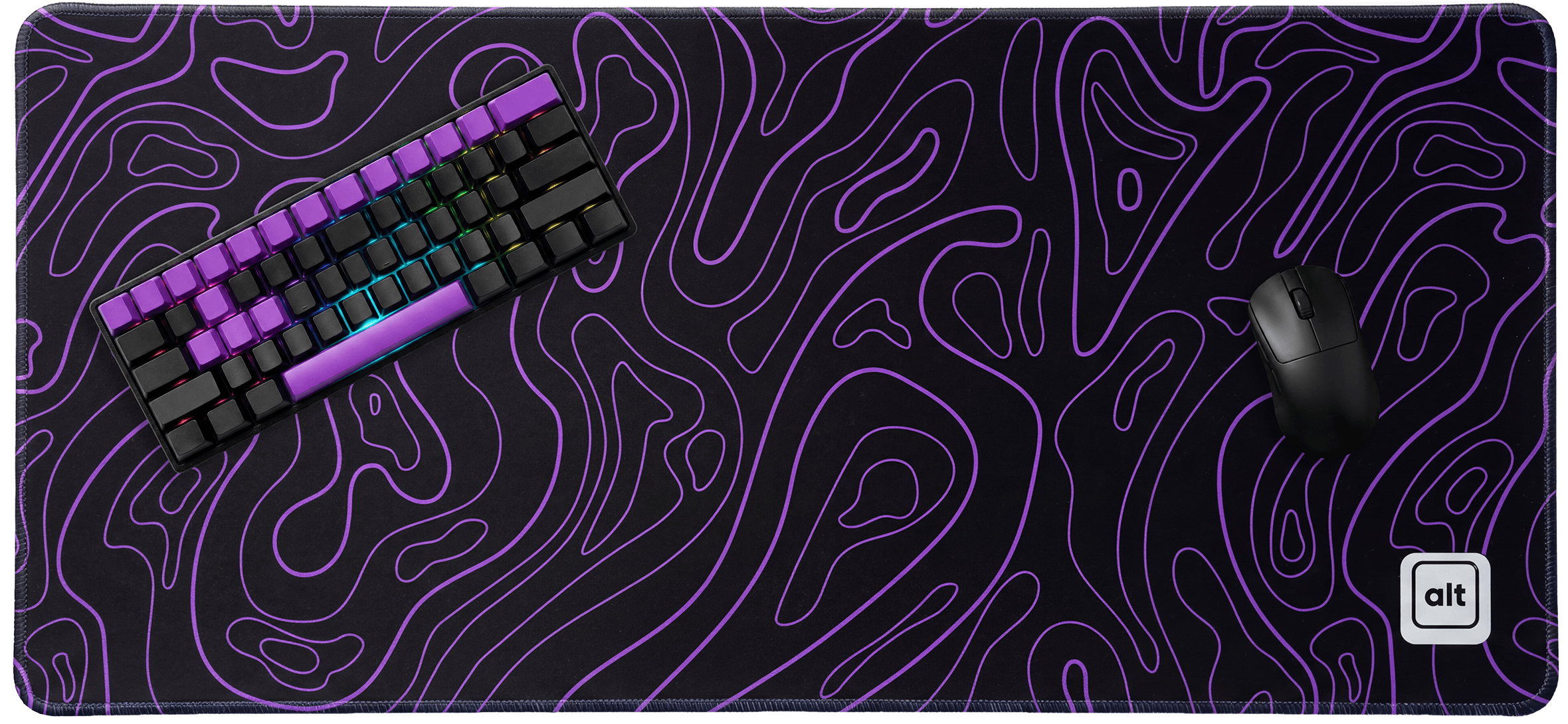 Purple Black Damascus Mousepad