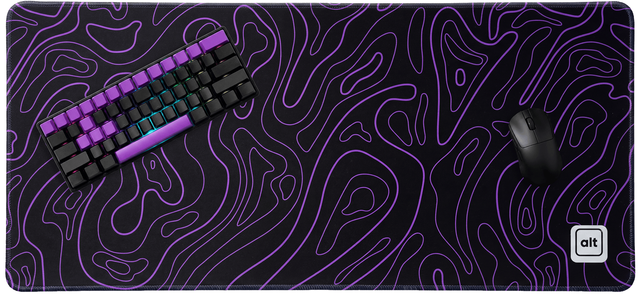 Purple Black Damascus Mousepad