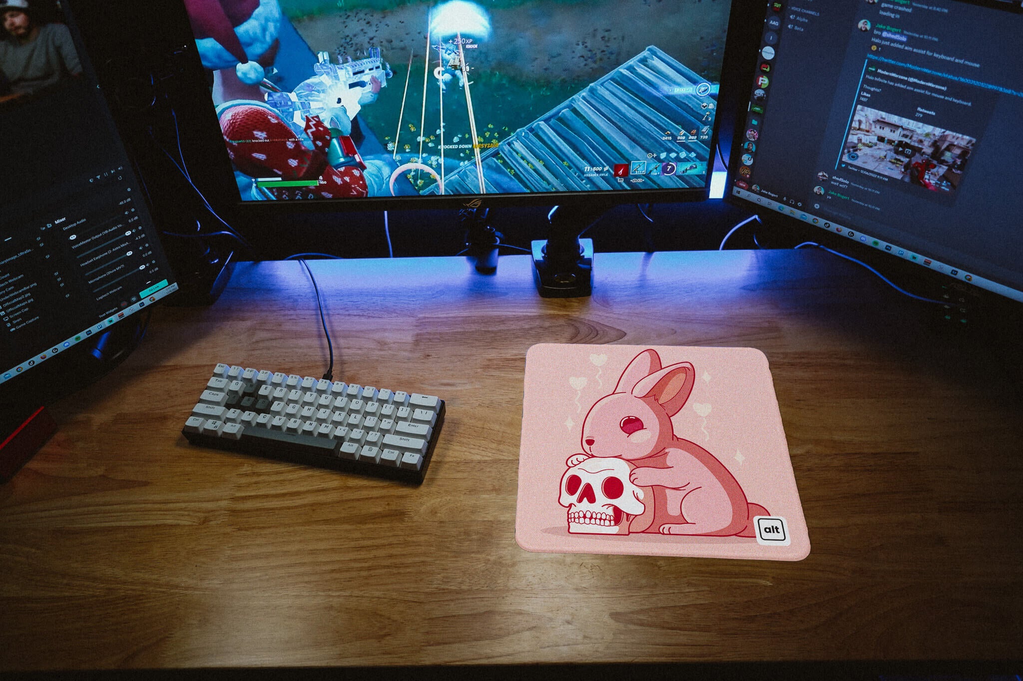 Bunny Skull Mousepad