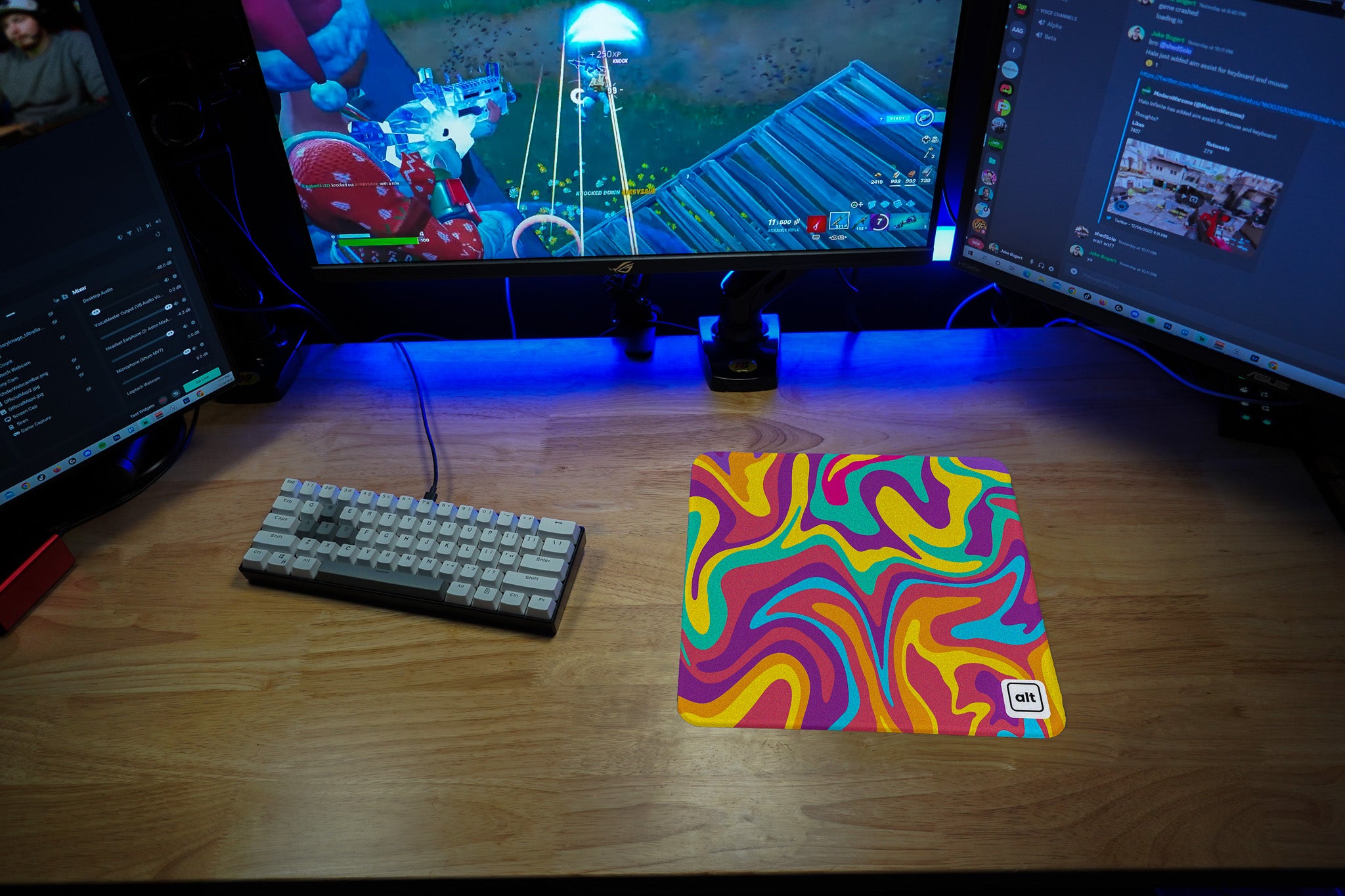 Zebra Gum Waves Mousepad