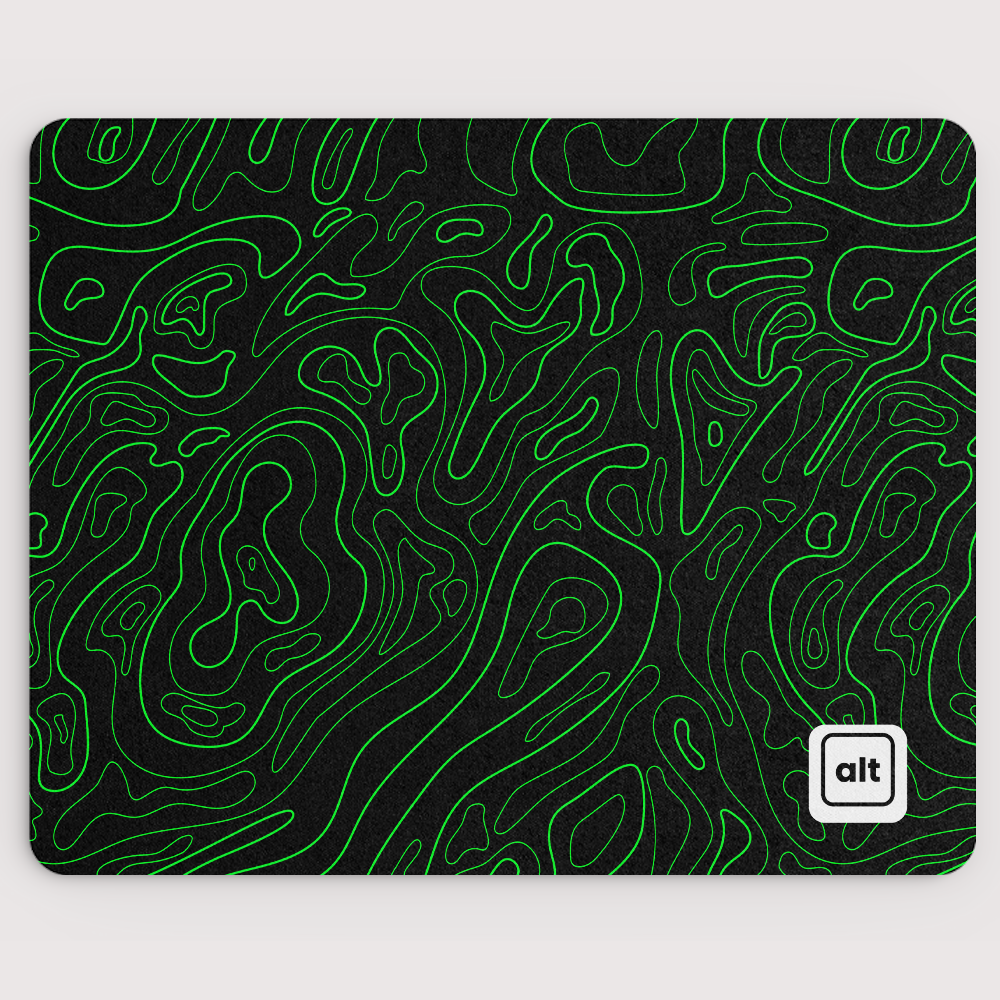 Green Black Damascus Mousepad