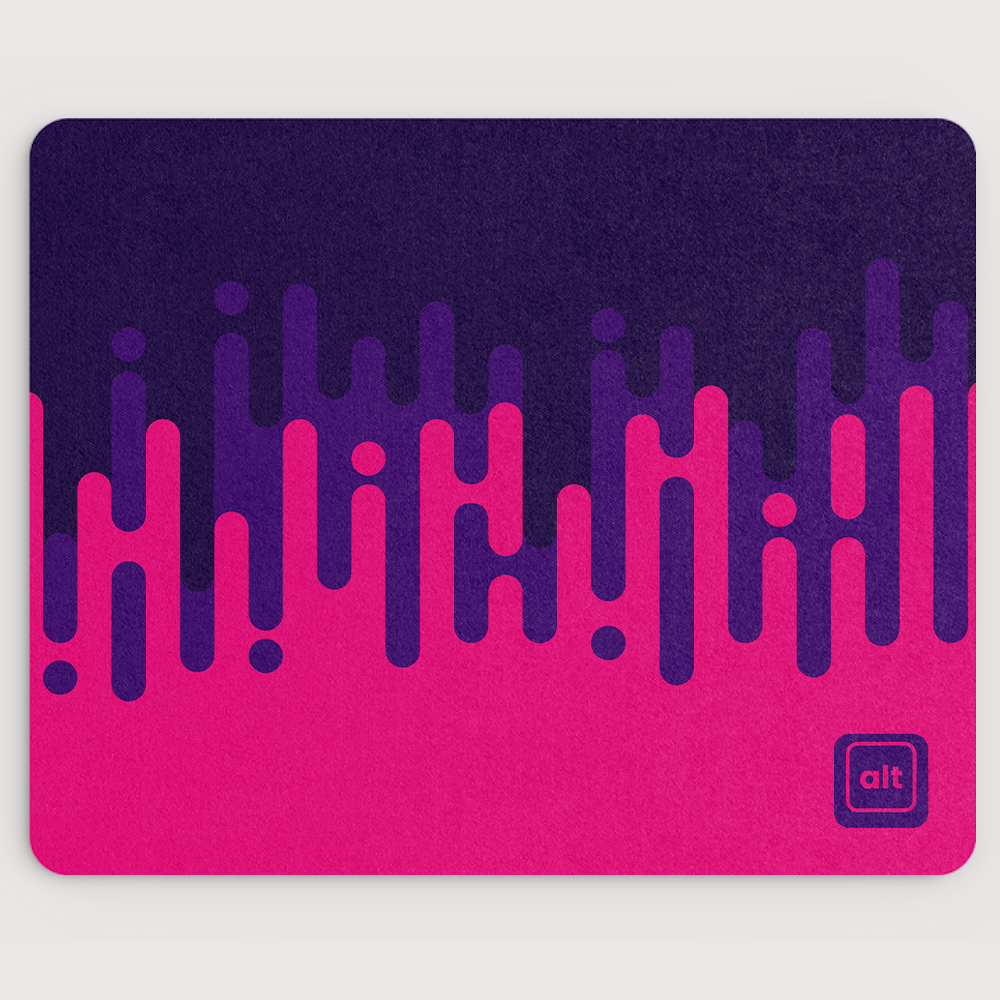 Linear Waves Fuchsia Mousepad