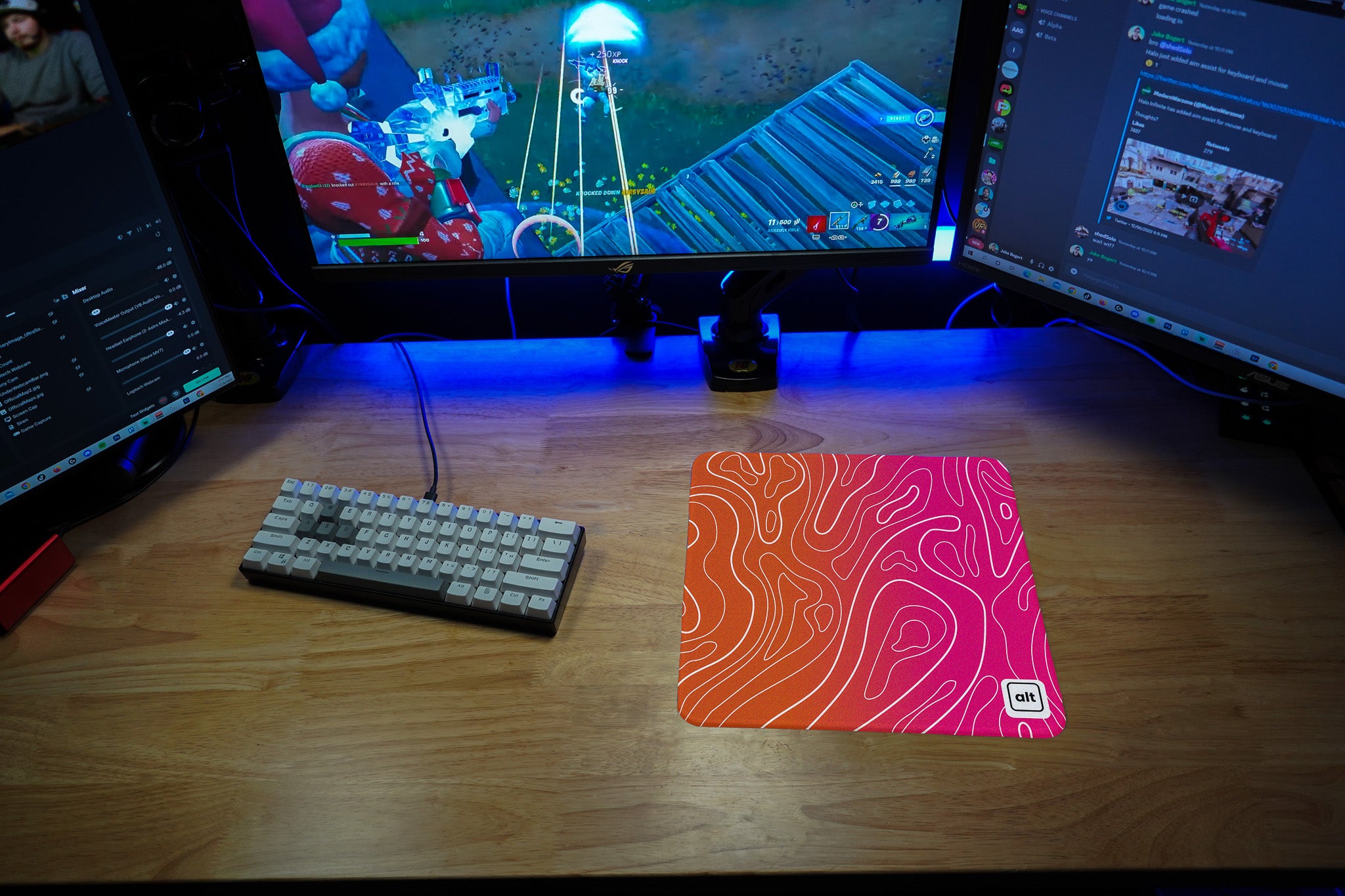 Sunset Ombre Damascus Mousepad