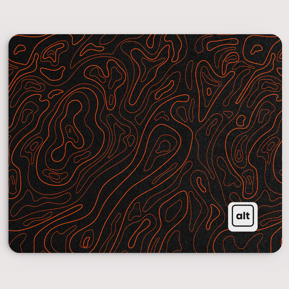 Orange Black Damascus Mousepad