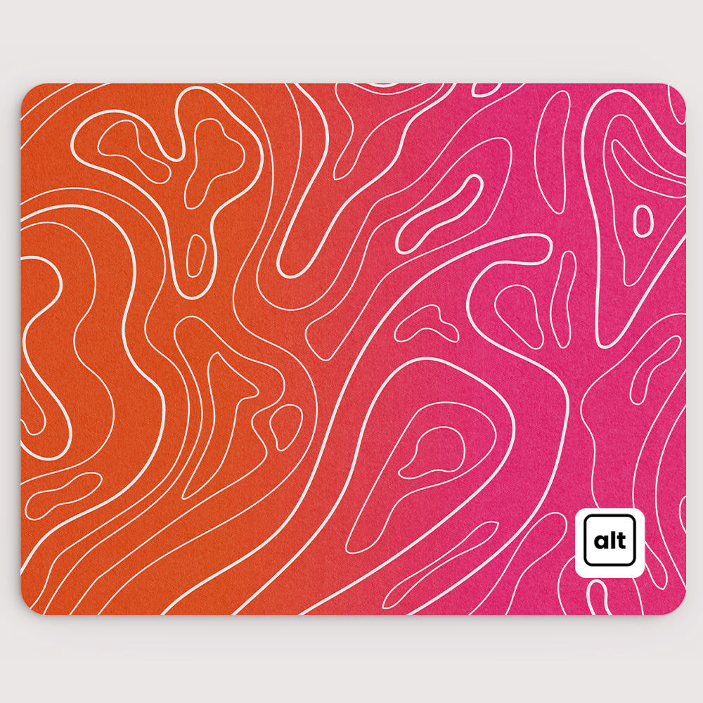 Sunset Ombre Damascus Mousepad