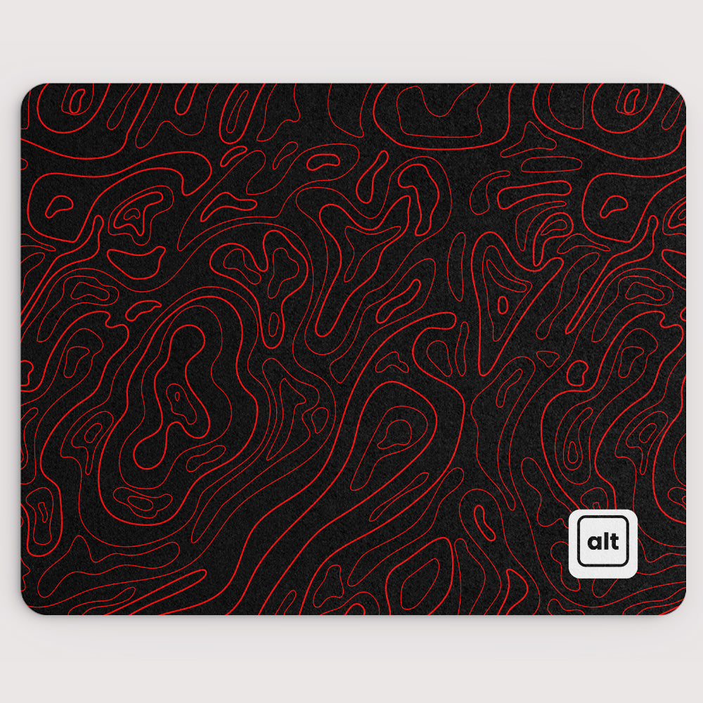 Red Black Damascus Mousepad