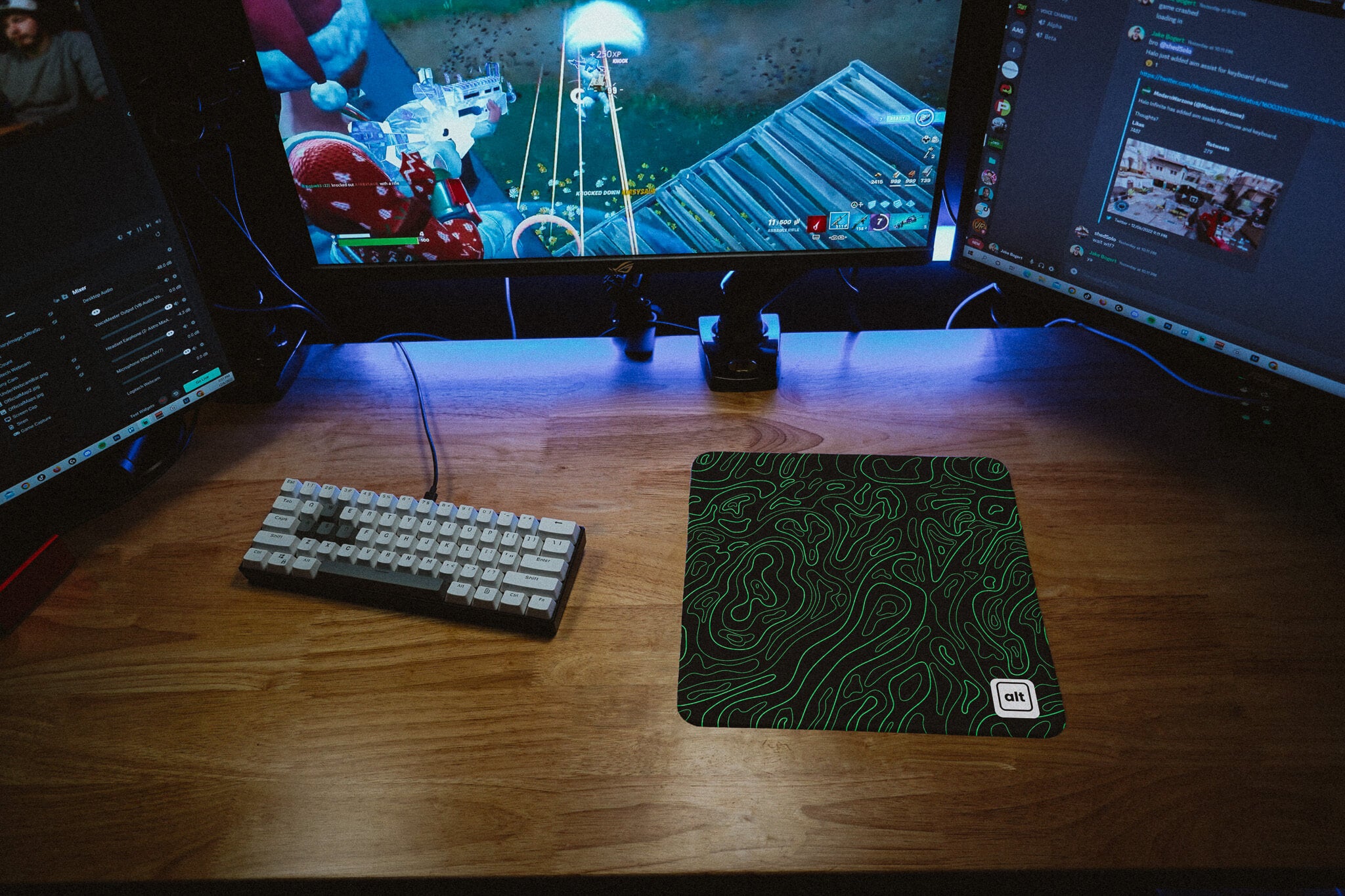 Green Black Damascus Mousepad