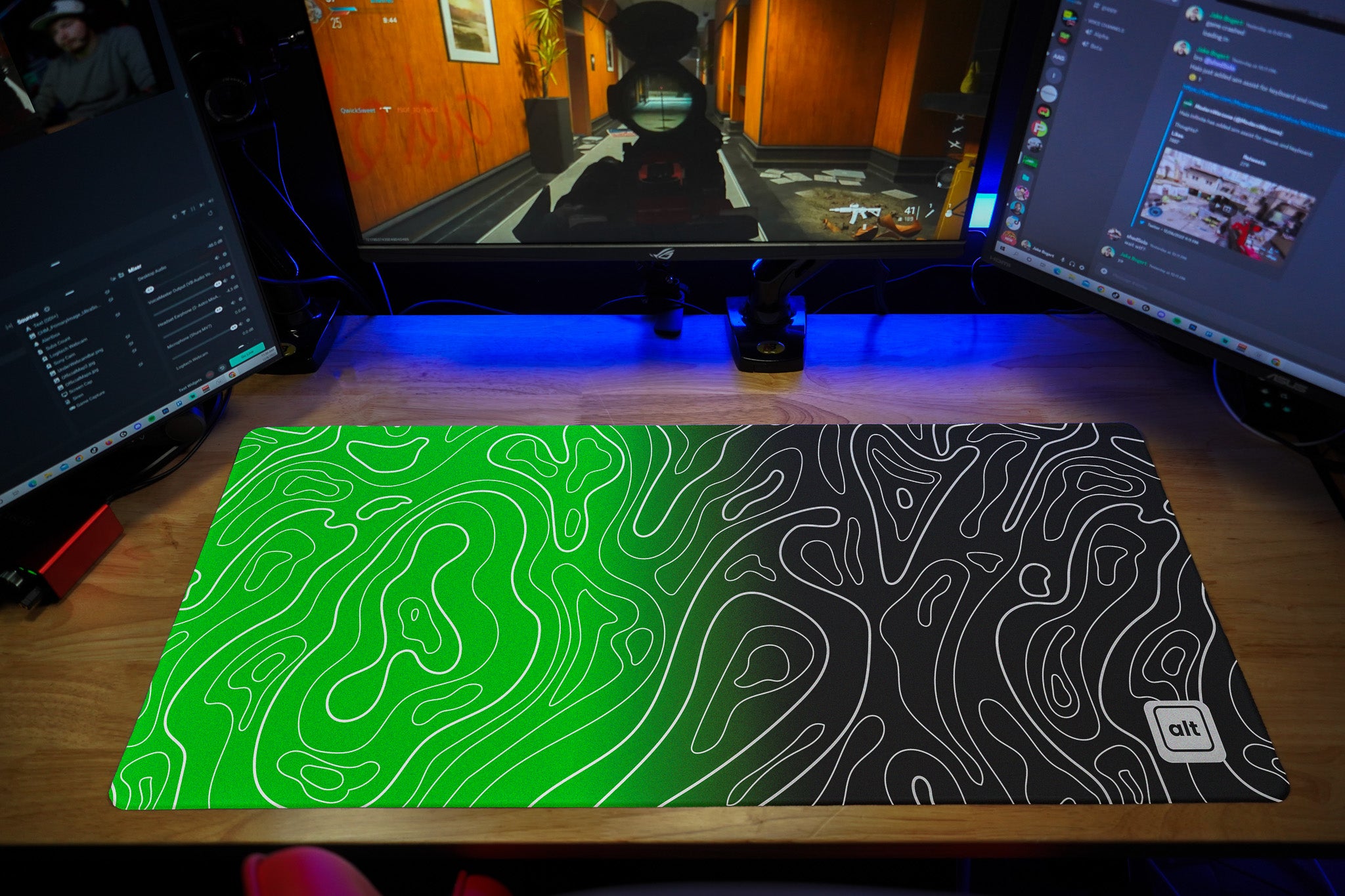 Shamrock Ombre Damascus Mousepad