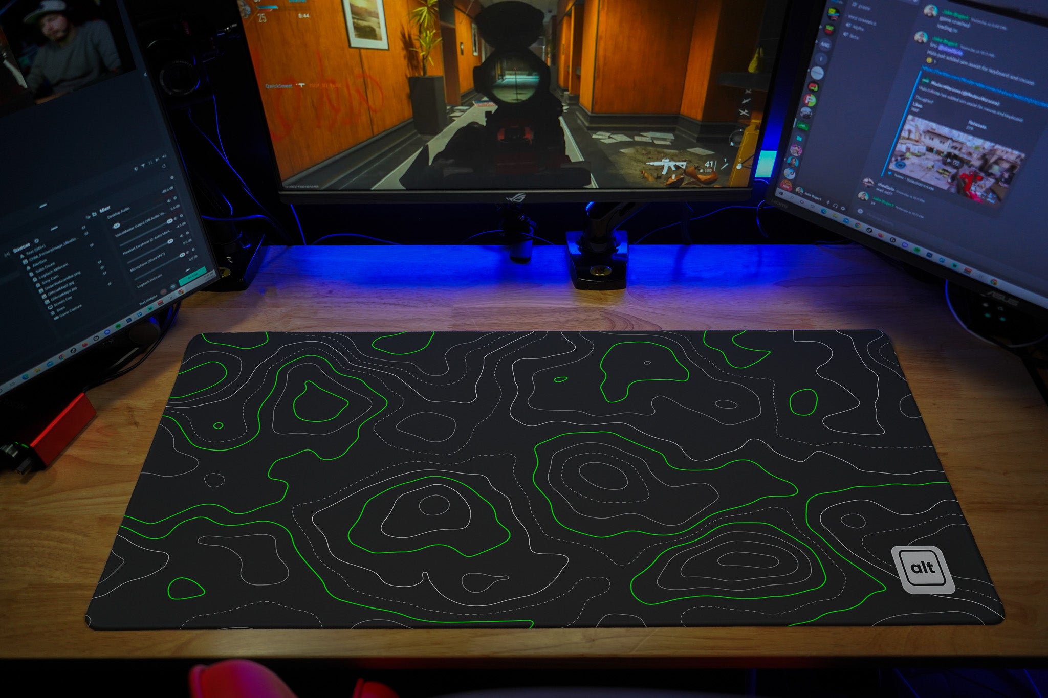 Dark Inverted Green Damascus