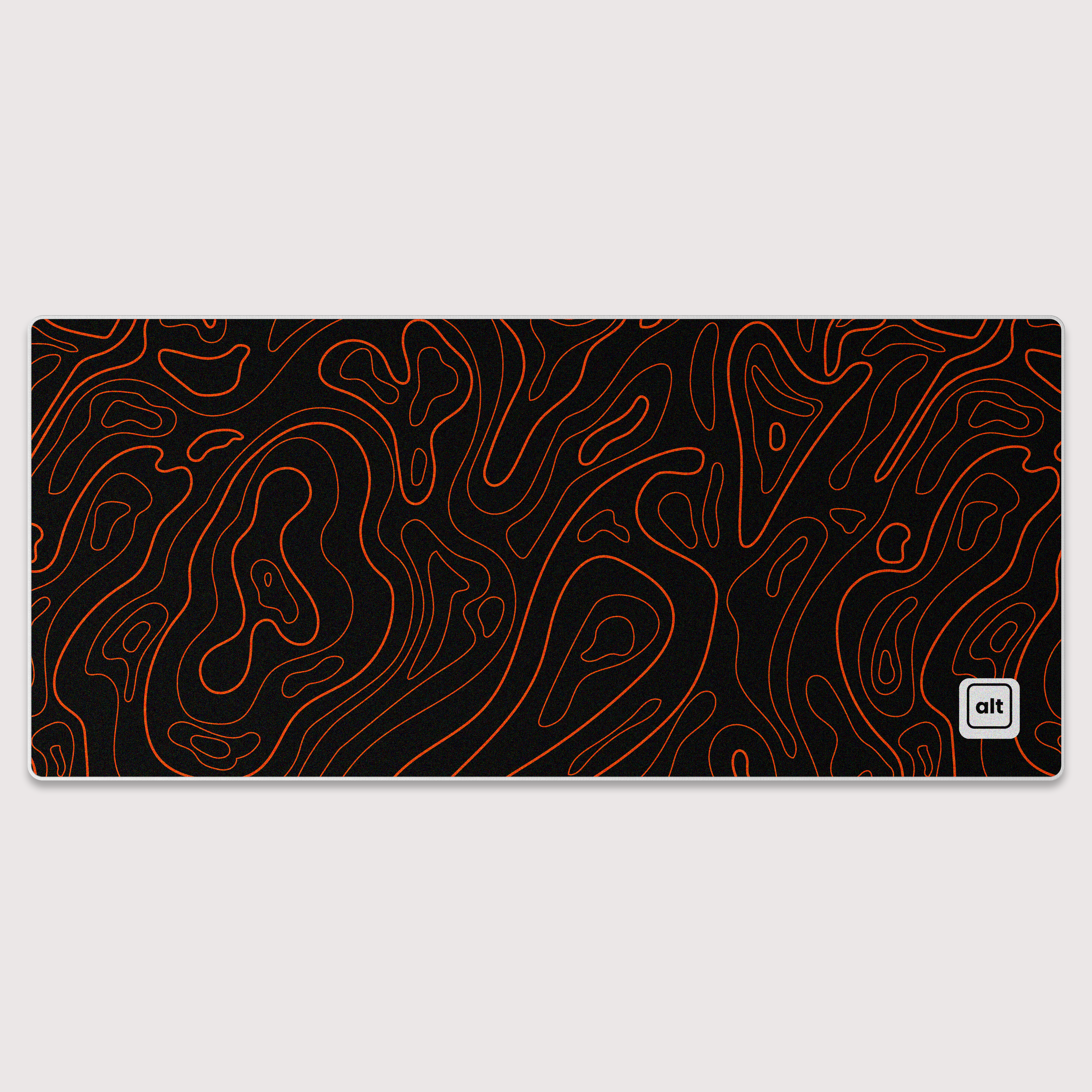 Orange Black Damascus Mousepad