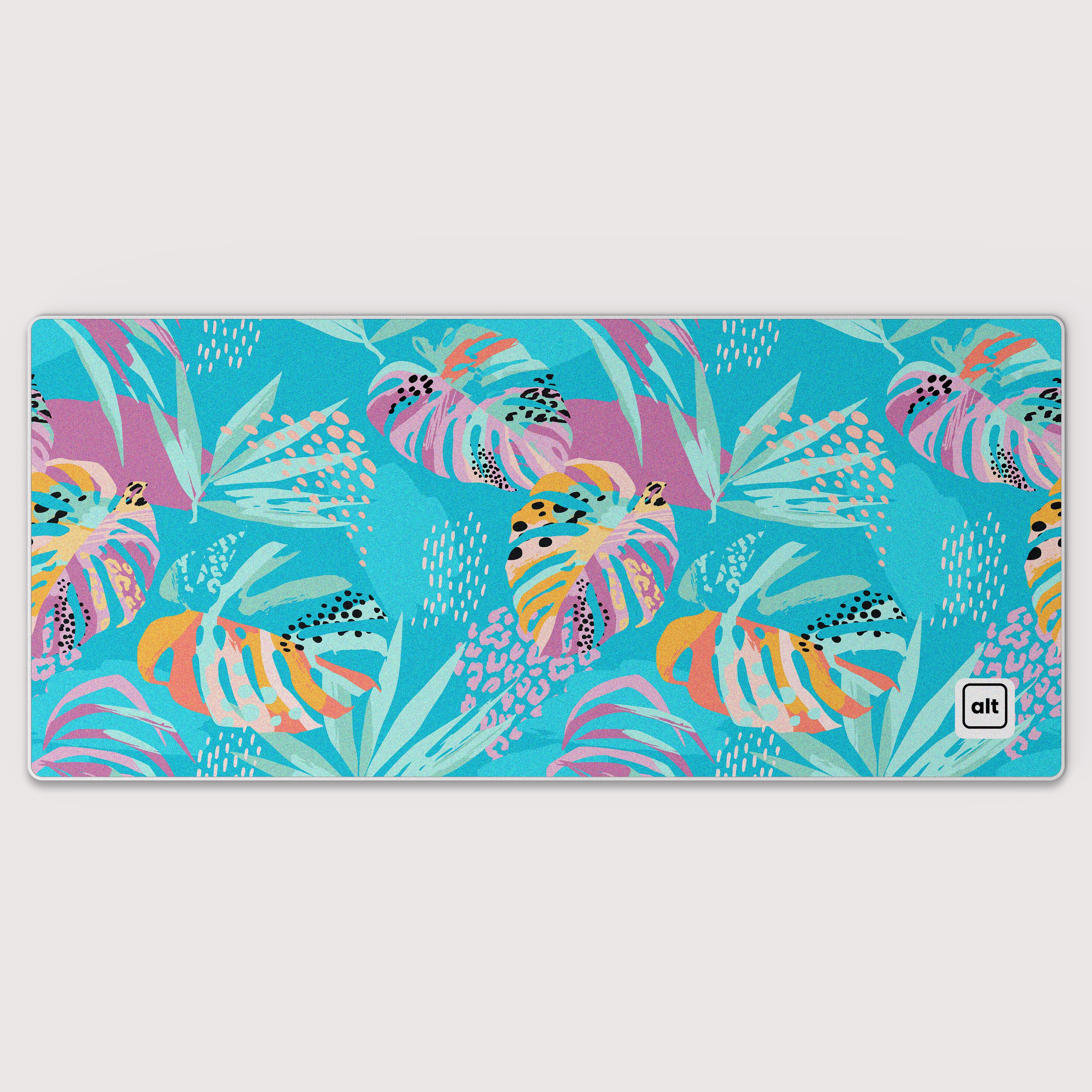 Pastel Tropical Flowers Mousepad