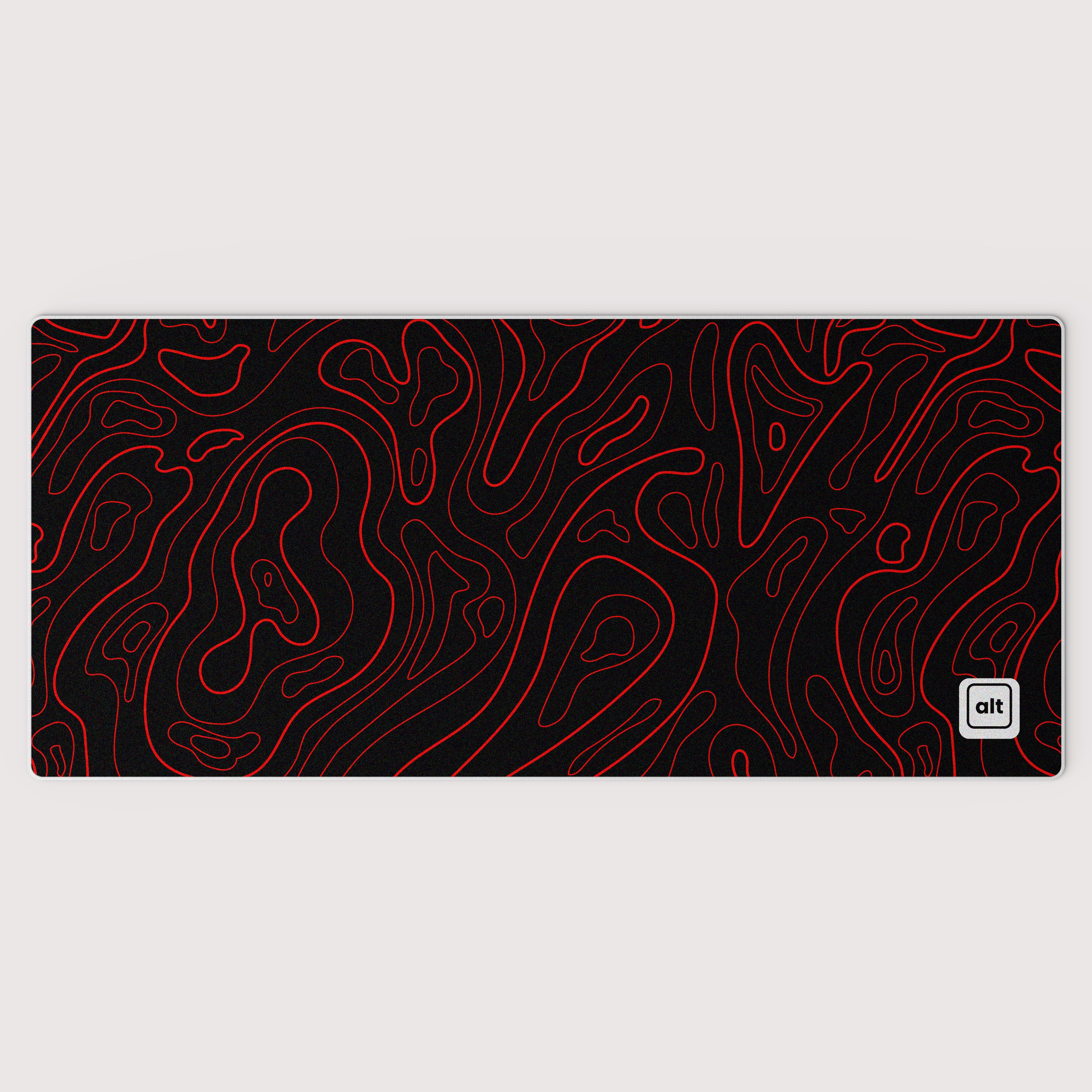 Red Black Damascus Mousepad