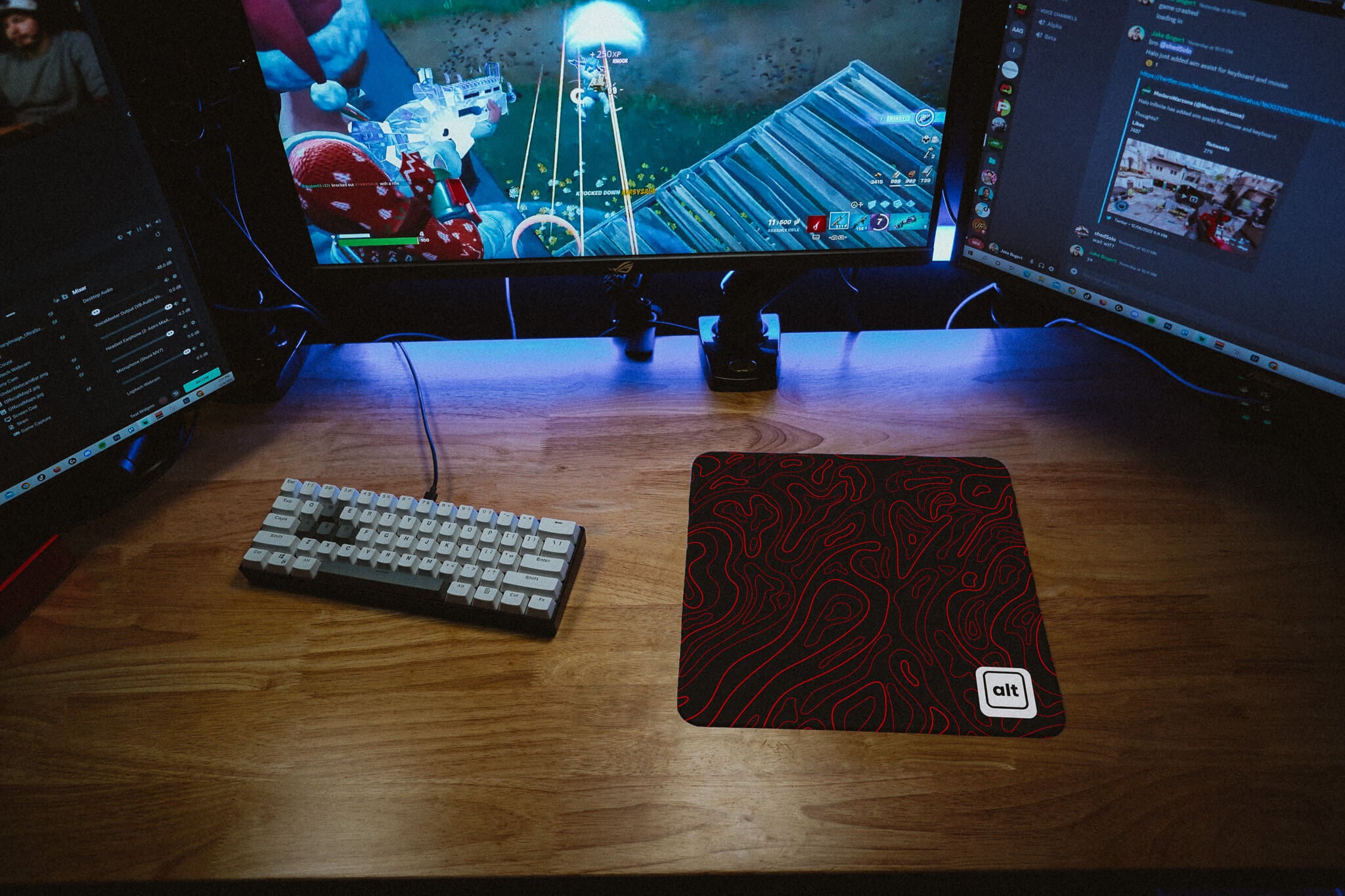 Red Black Damascus Mousepad