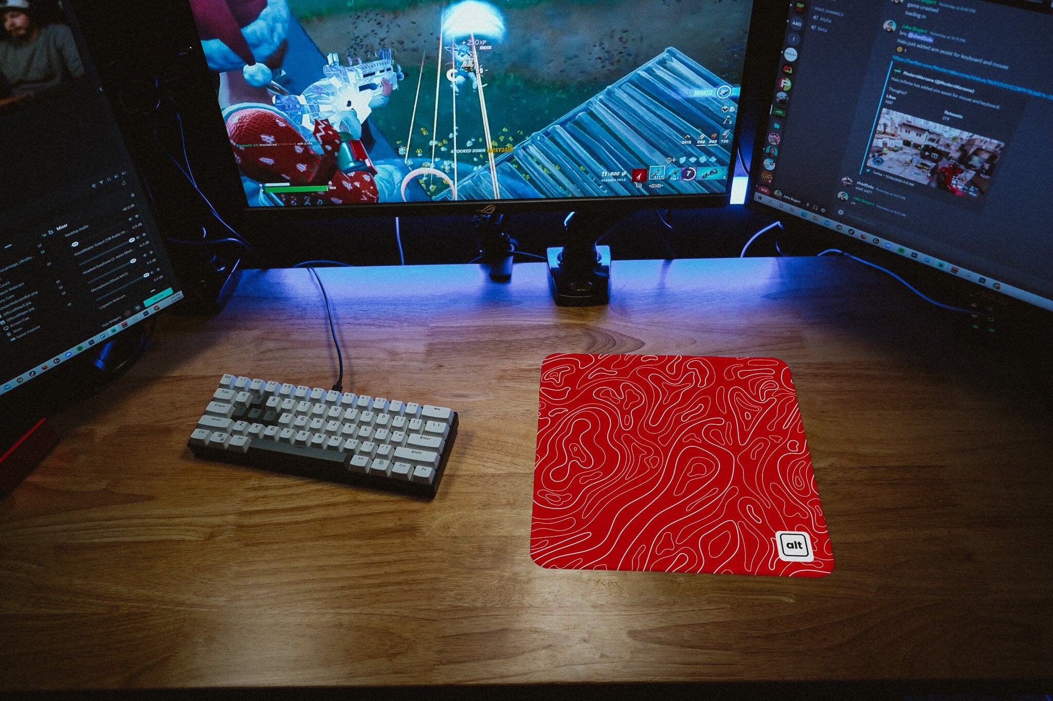 Red Damascus Mousepad