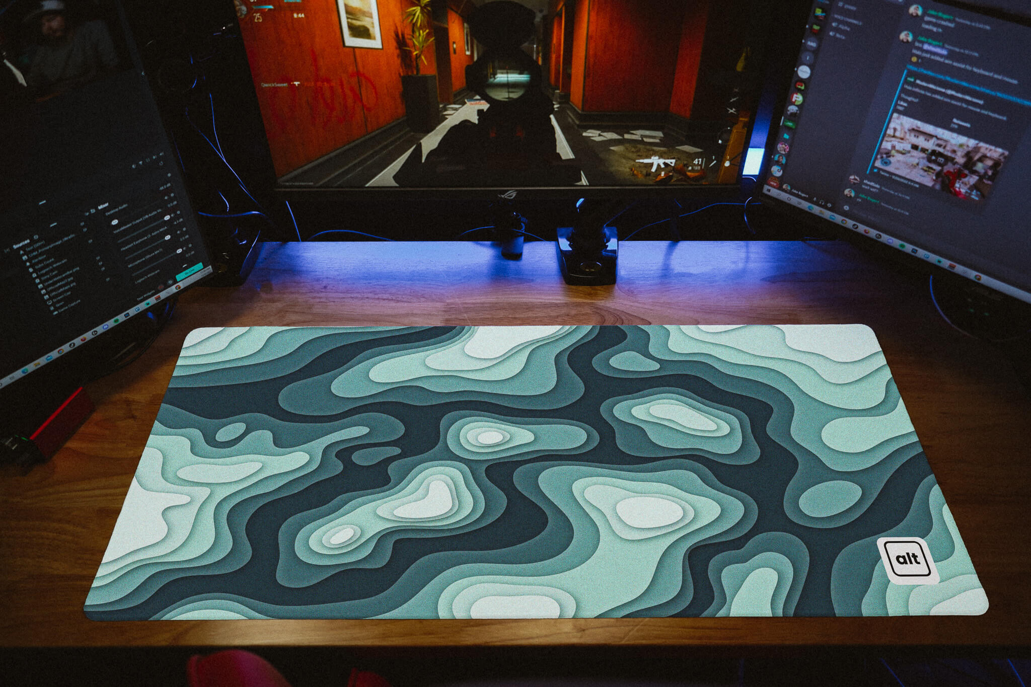 Blue Green Regions Mousepad