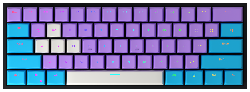 Cheer100 60% gaming keyboard, top-down view