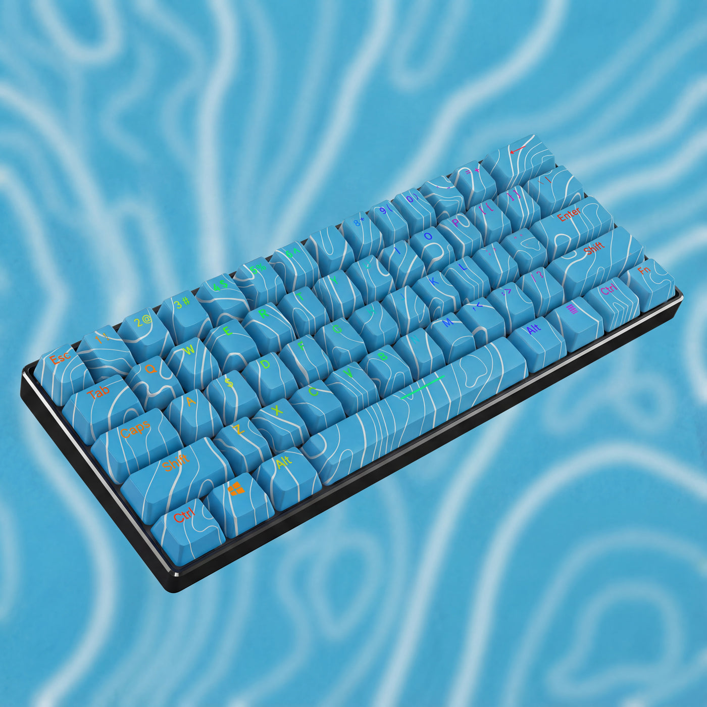 Blue Damascus T60 Pro Keyboard - [alt_customs]