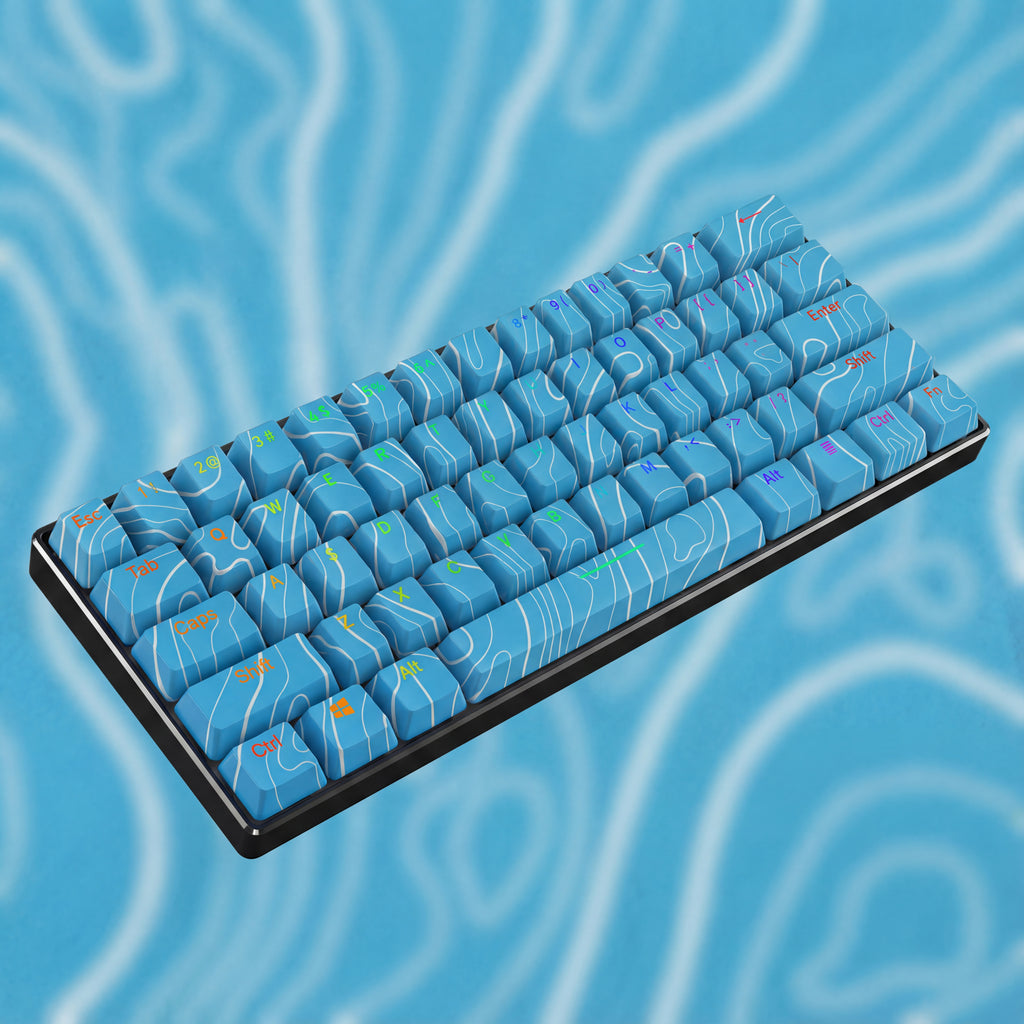 Blue Damascus T60 Pro Keyboard - [alt_customs]