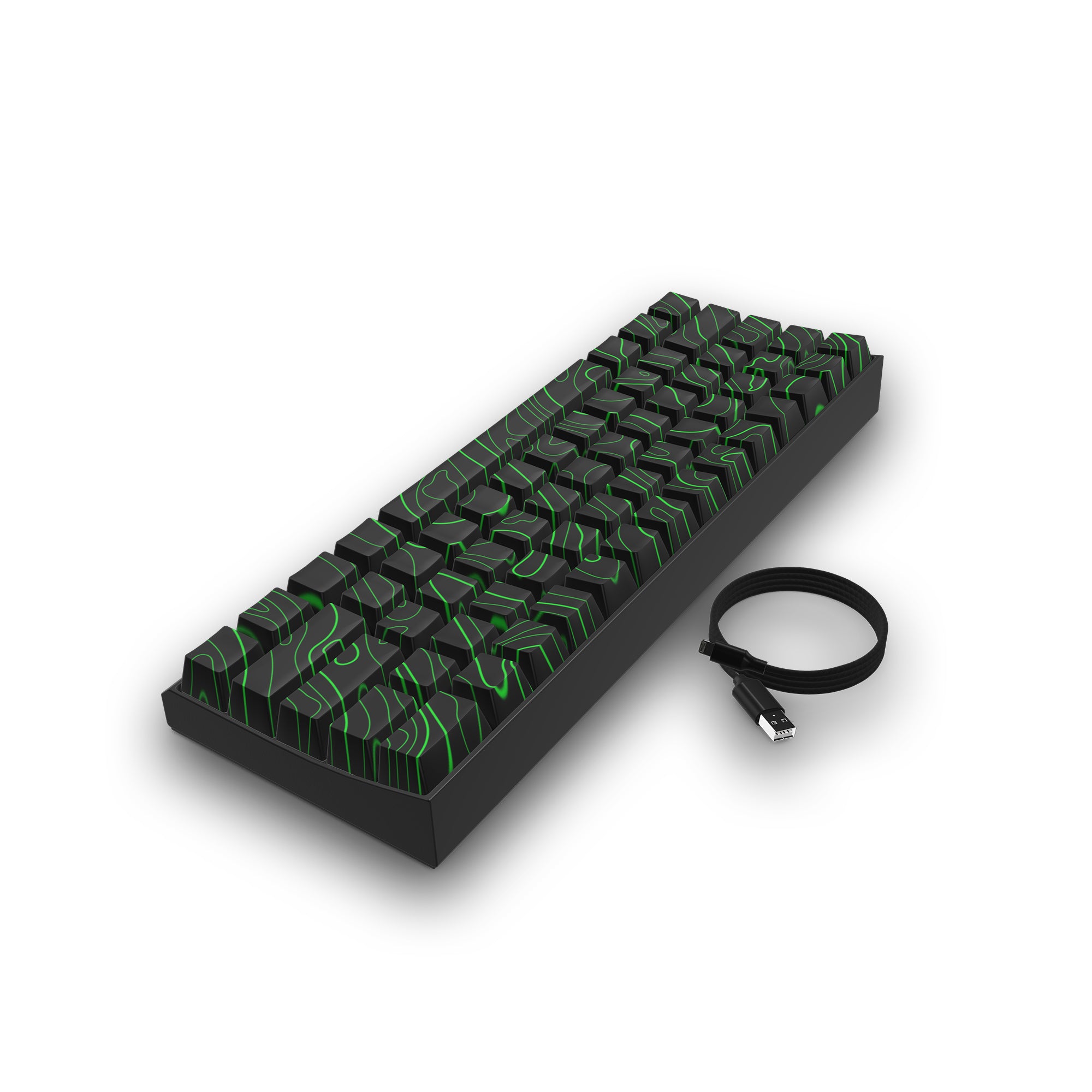 Limited Edition Green Damascus 60% Keyboard