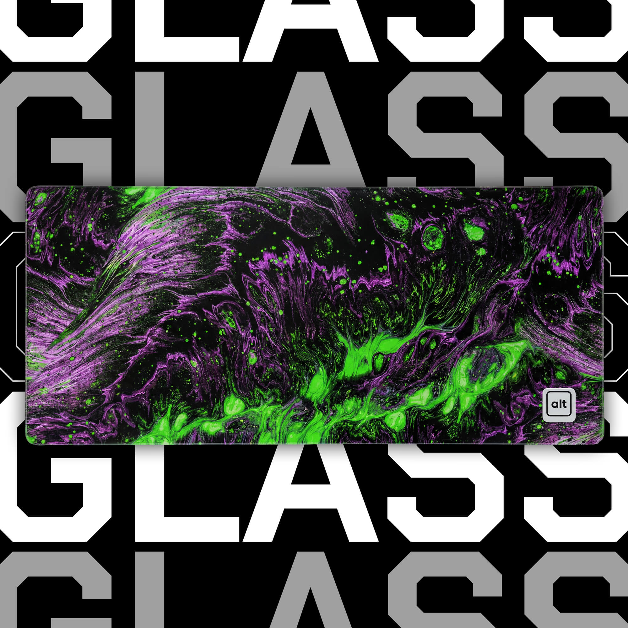 Purple Green Lava AltraGlide Glass XXL Speedmat - [alt_customs]