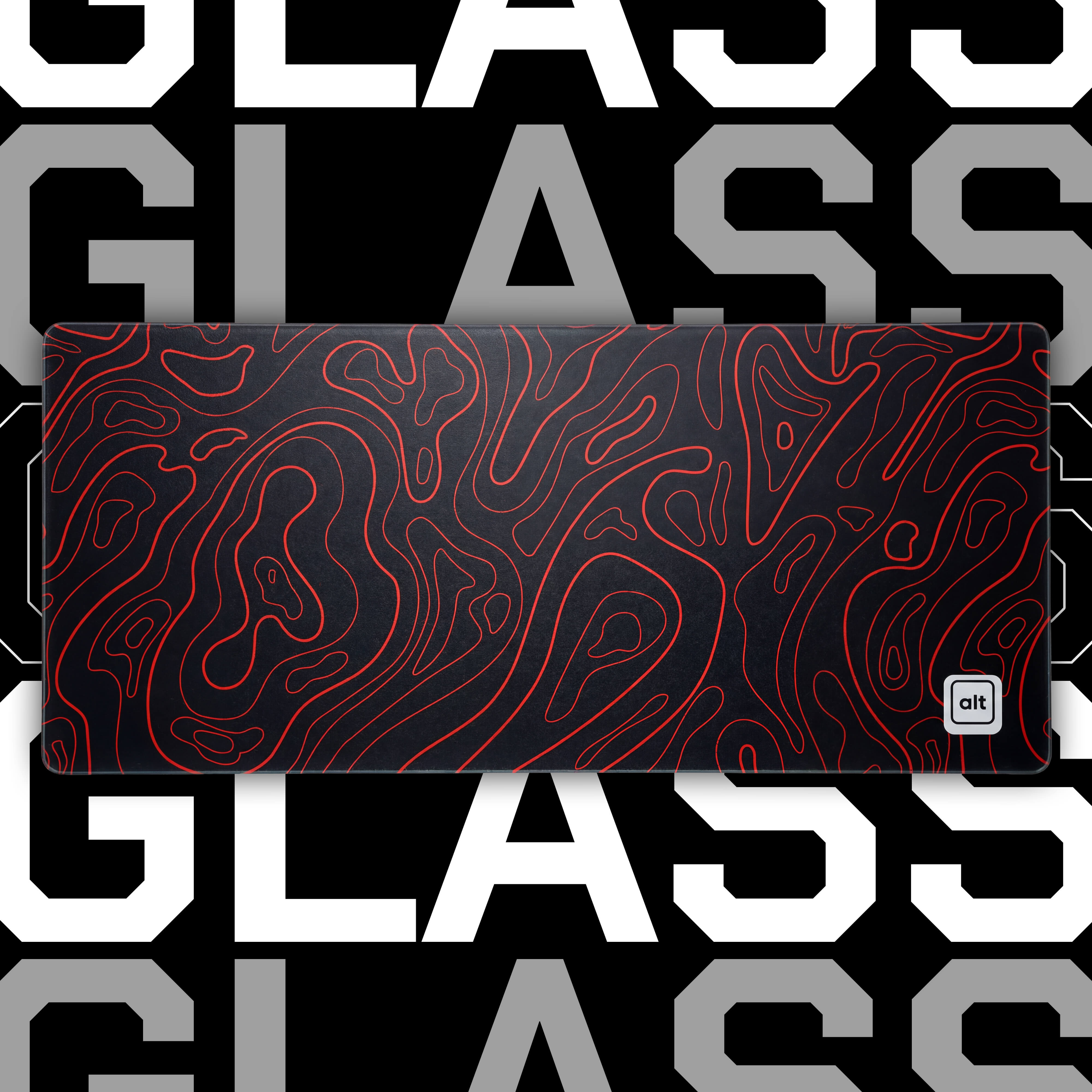 Red Black Damascus AltraGlide Glass XXL Speedmat - [alt_customs]
