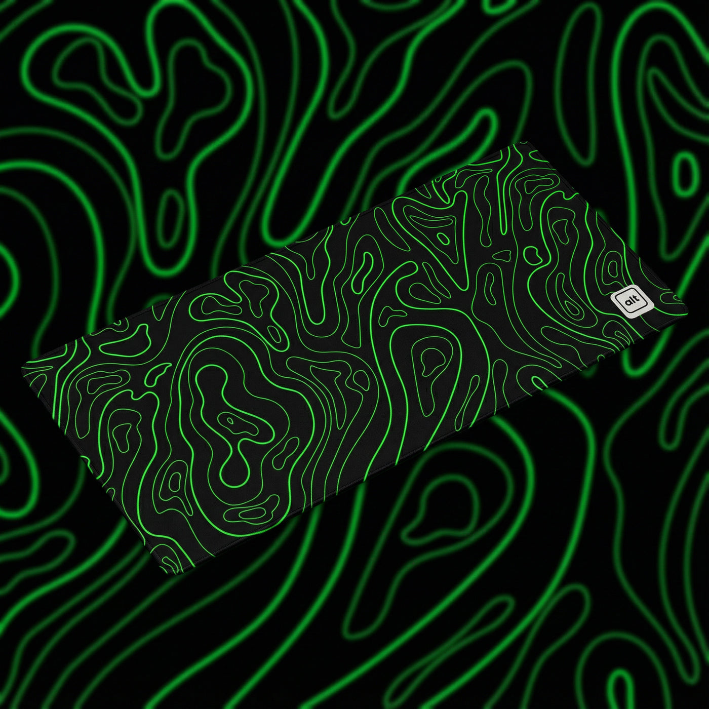 Green Black Damascus Mousepad - [alt_customs]