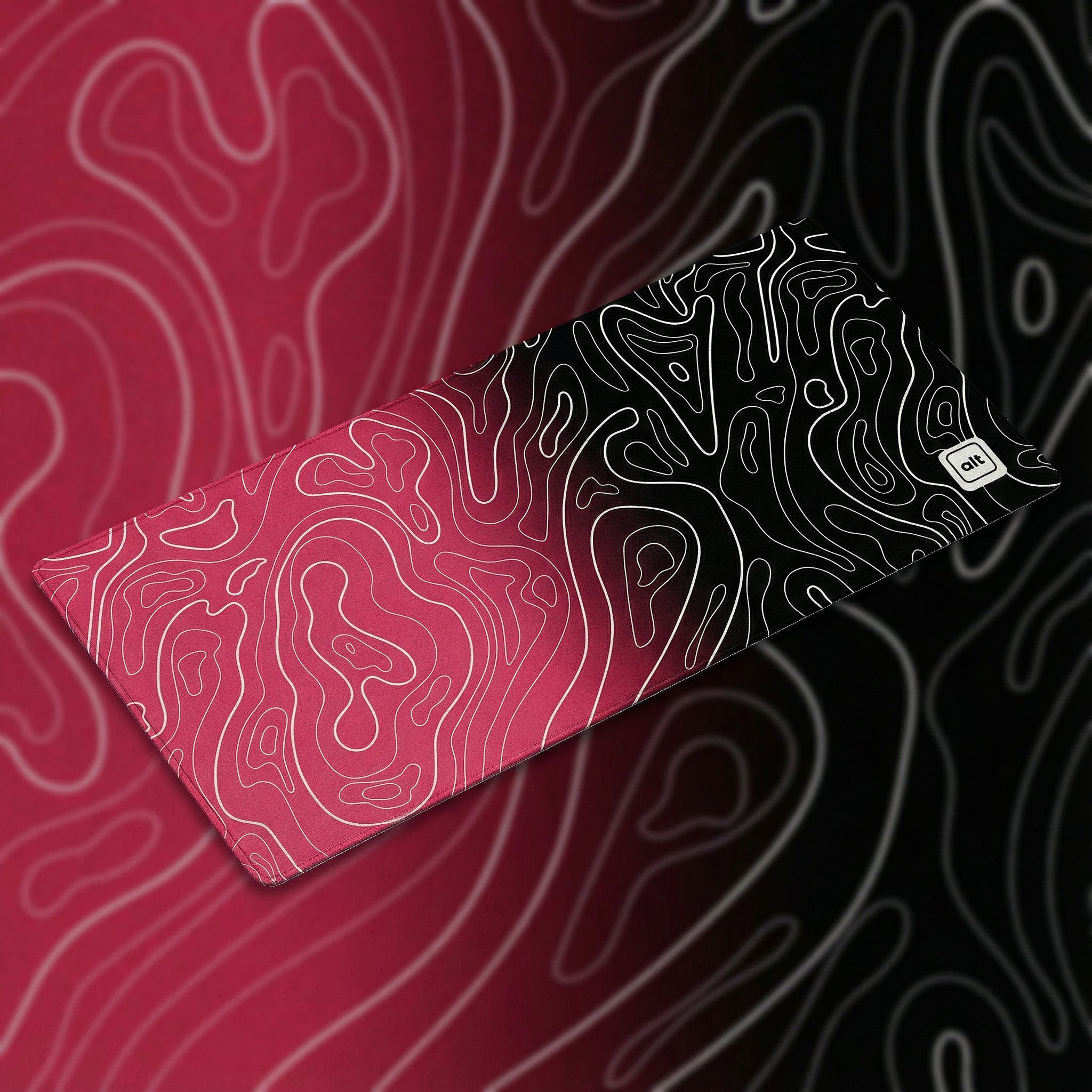 Pink Ombre Damascus Mousepad