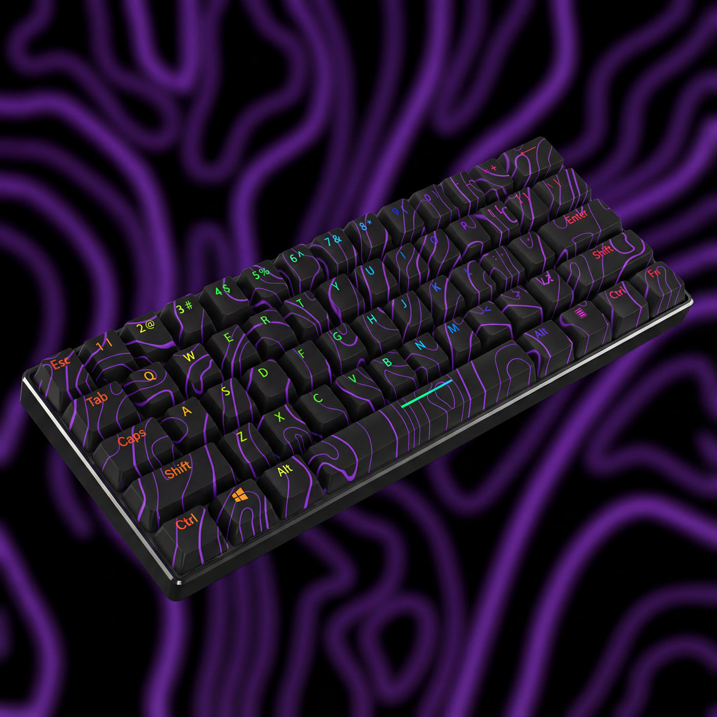 Purple Black Damascus T60 Pro Keyboard - [alt_customs]