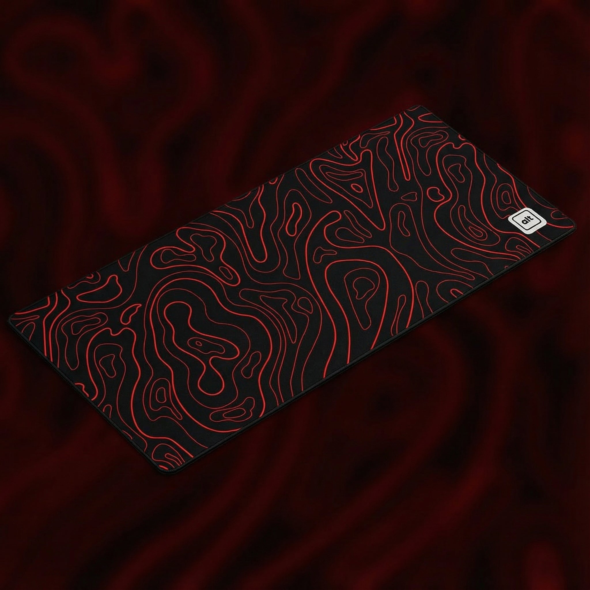 Red Black Damascus Mousepad