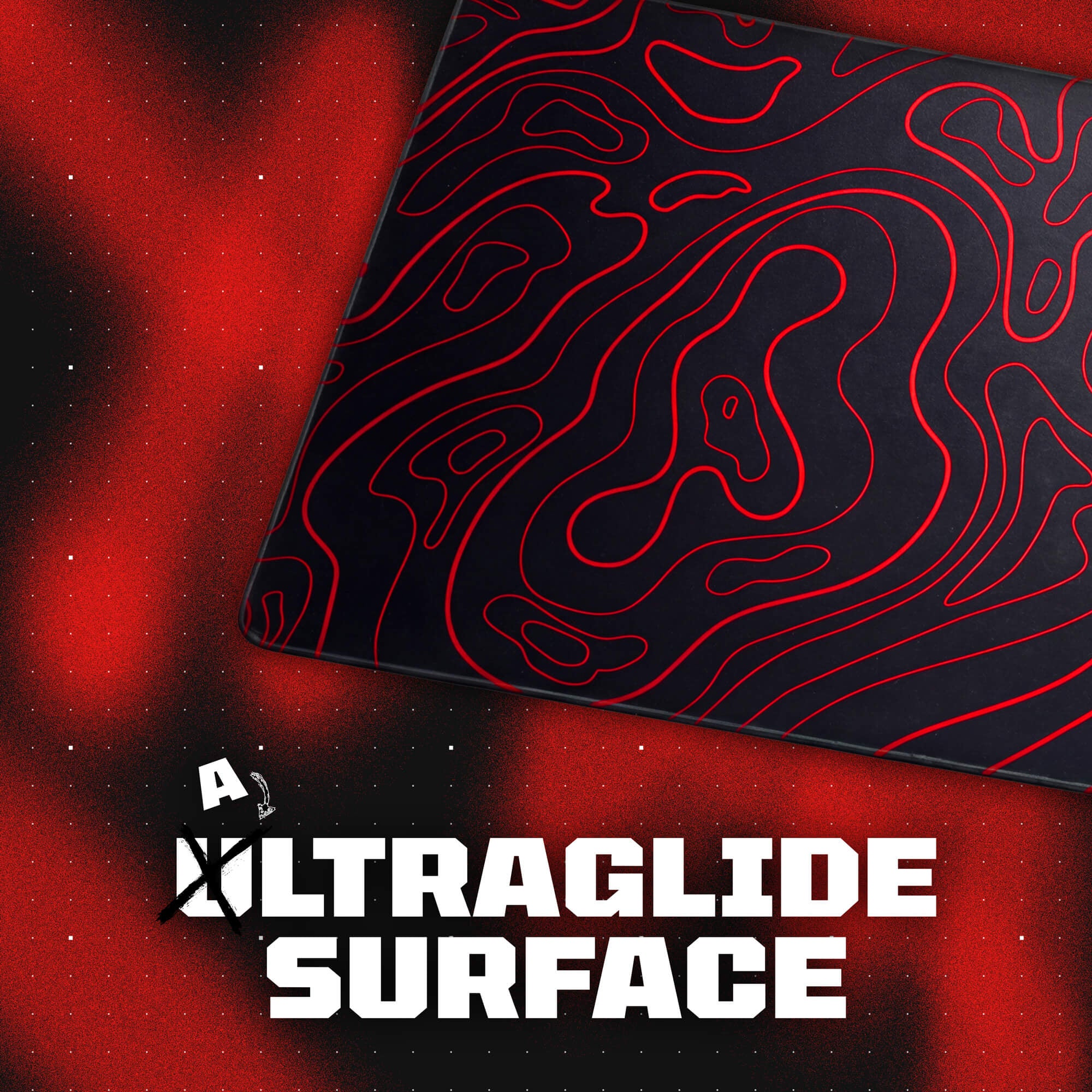 Red Black Damascus AltraGlide Glass XXL Speedmat - [alt_customs]