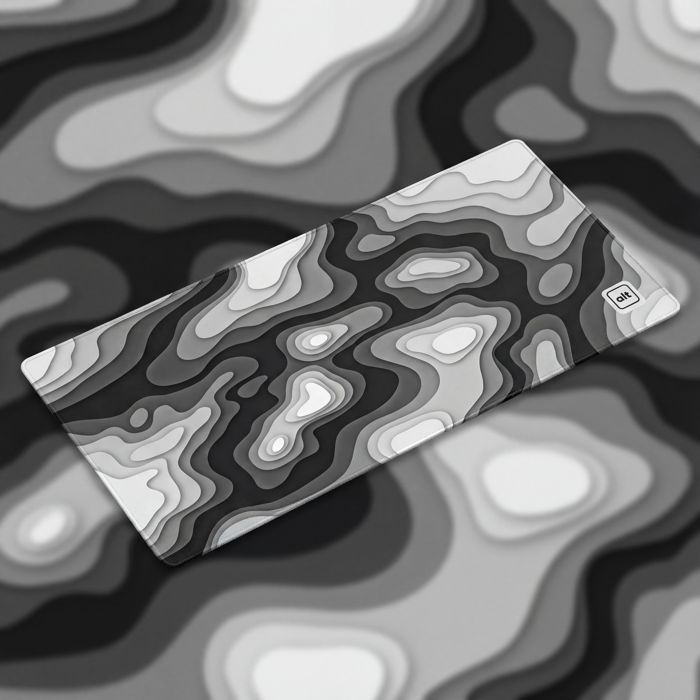 Black and White Regions Mousepad - [alt_customs]