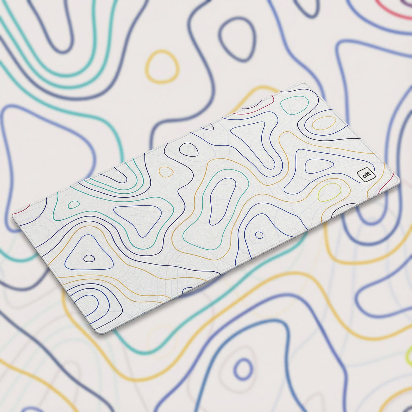 White and Blue Damascus Mousepad - [alt_customs]