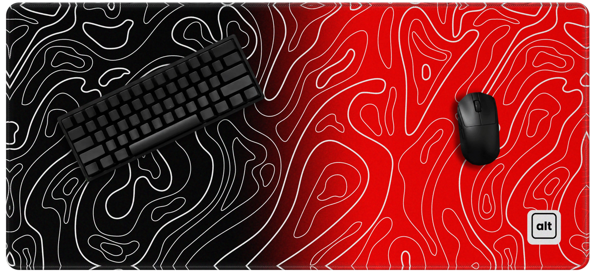 Flamin Ombre Damascus Mousepad - [alt_customs]