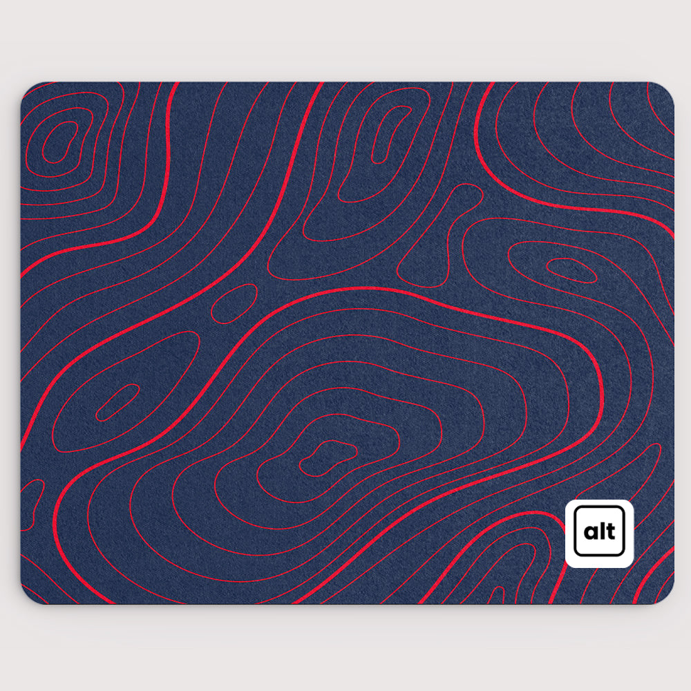 Blue Red Damascus Mousepad