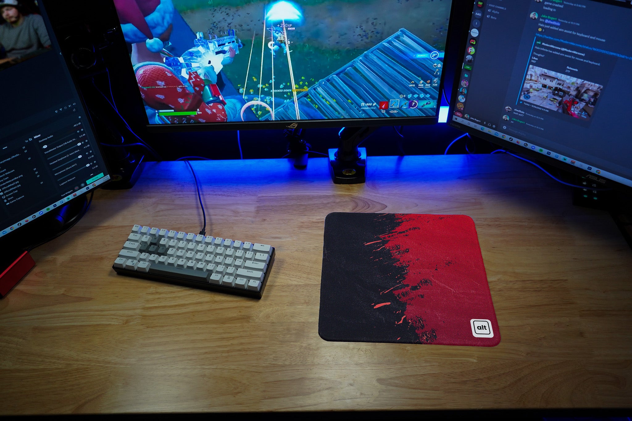 Red Paint Spill Mousepad