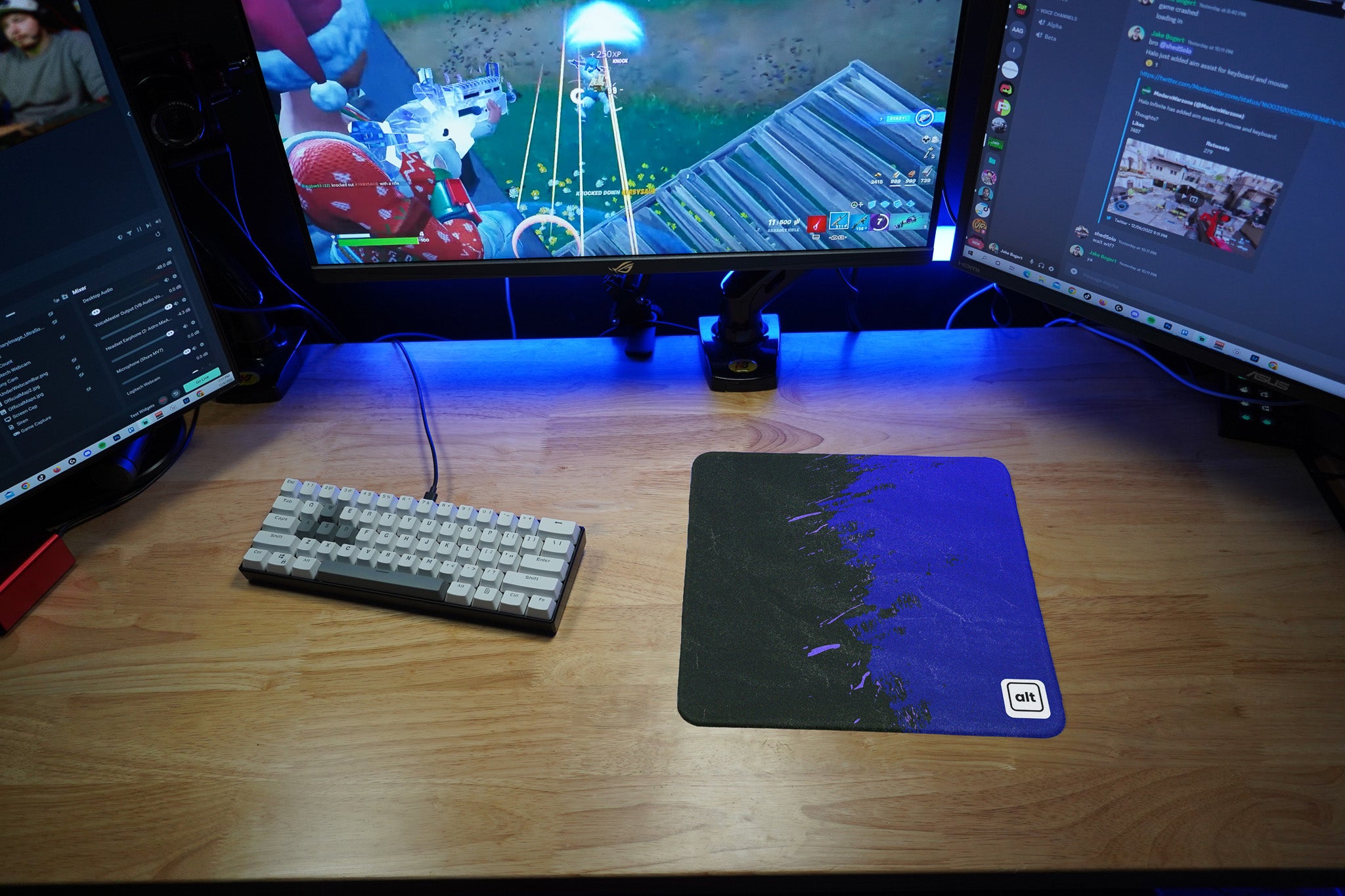 Blue Paint Spill Mousepad