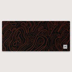 Orange Black Damascus Mousepad - [alt_customs]