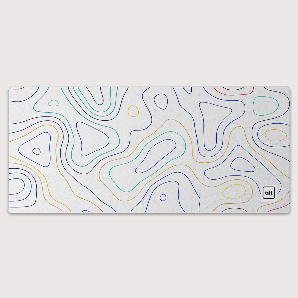 White and Blue Damascus Mousepad