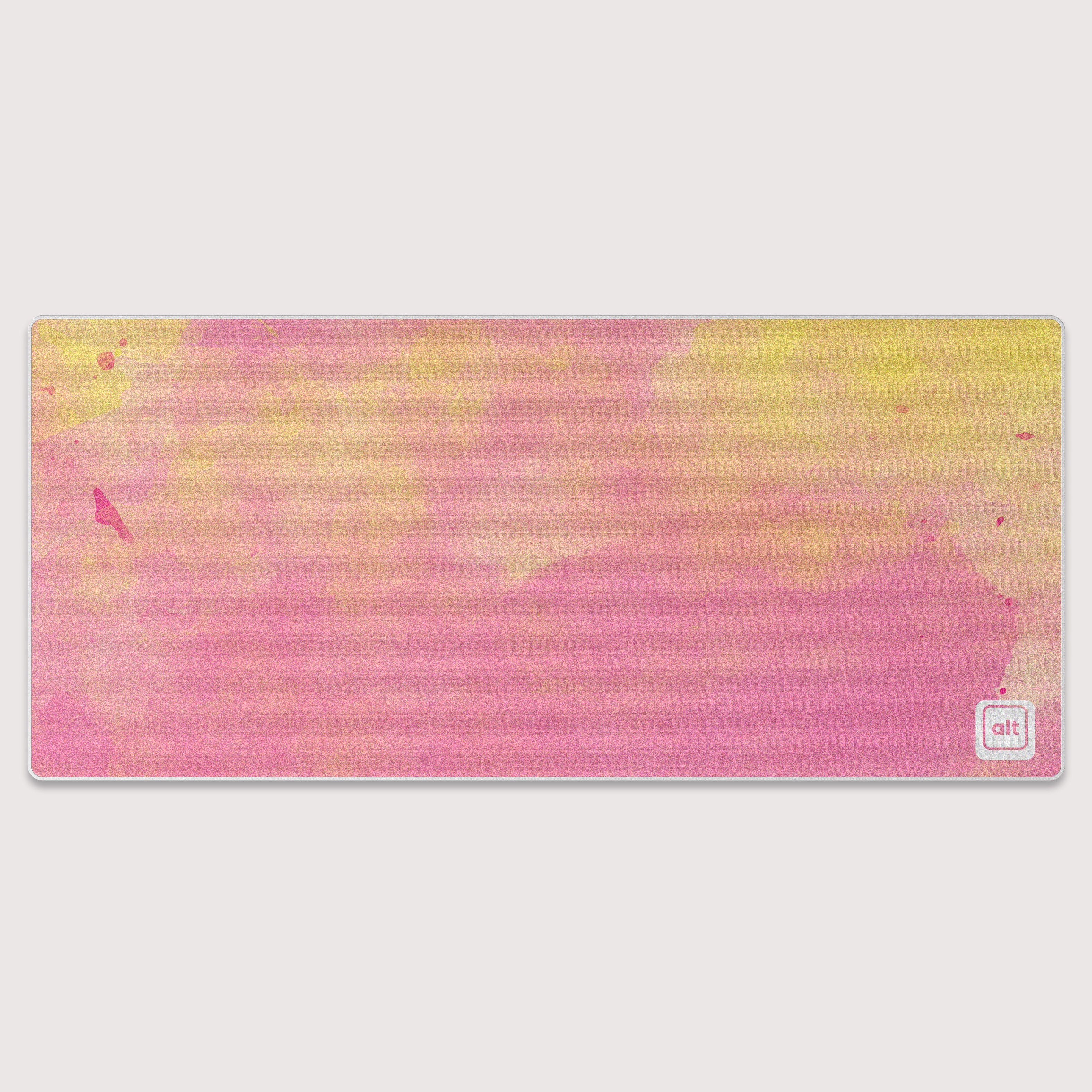 Pink and Gold Watercolor Mousepad