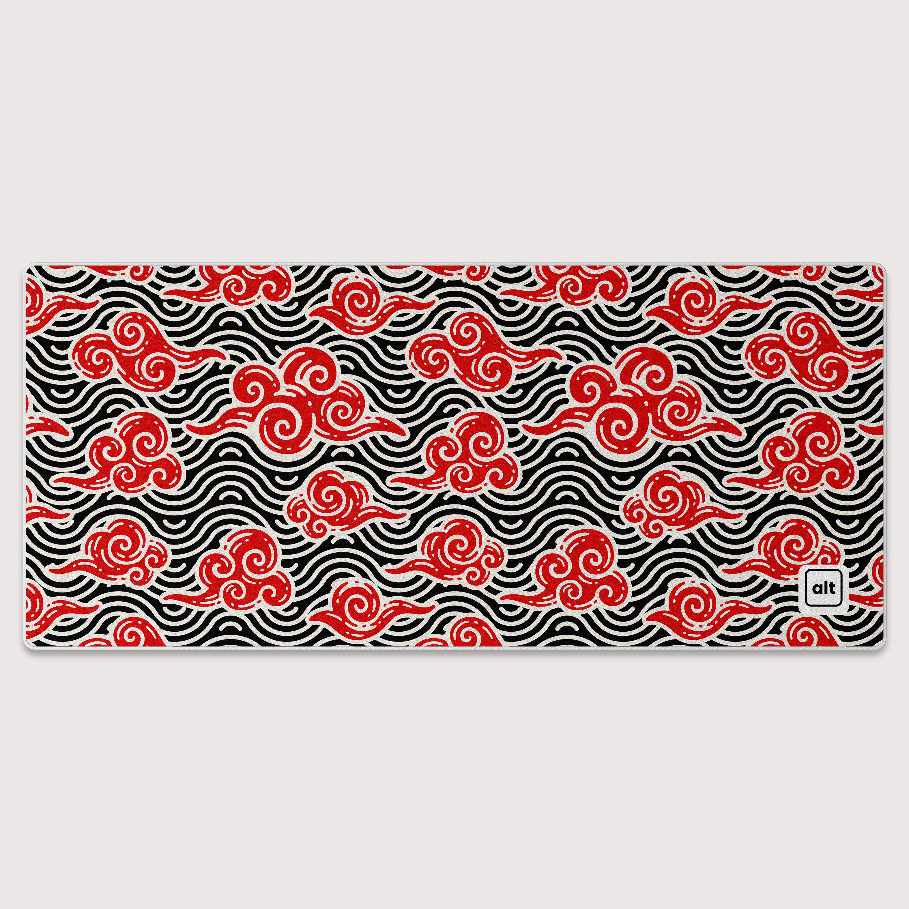 Red Anime Clouds Mousepad
