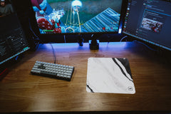 Black and White Marble Mousepad - [alt_customs]