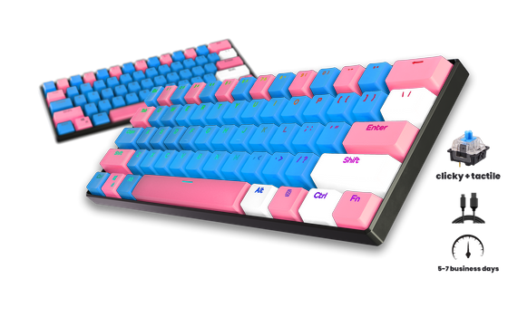 Cotton Candy T1 Pro 60% Gaming Keyboard - Gaming Keyboards