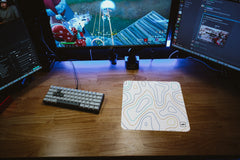 White and Blue Damascus Mousepad - [alt_customs]