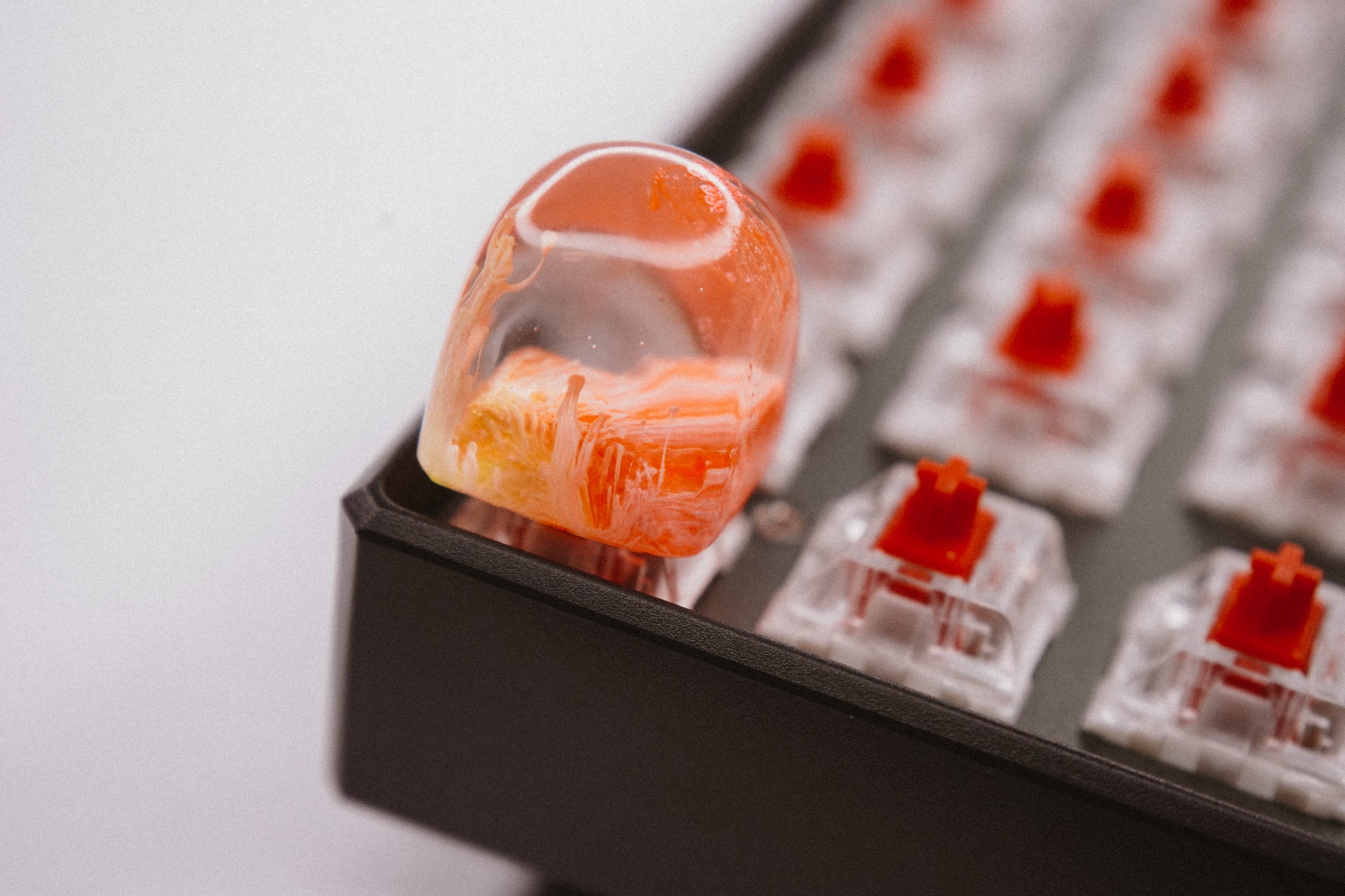 Orange Jelly Artisan Keycap - Gaming Keyboards