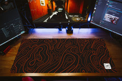 Orange Black Damascus Mousepad - [alt_customs]