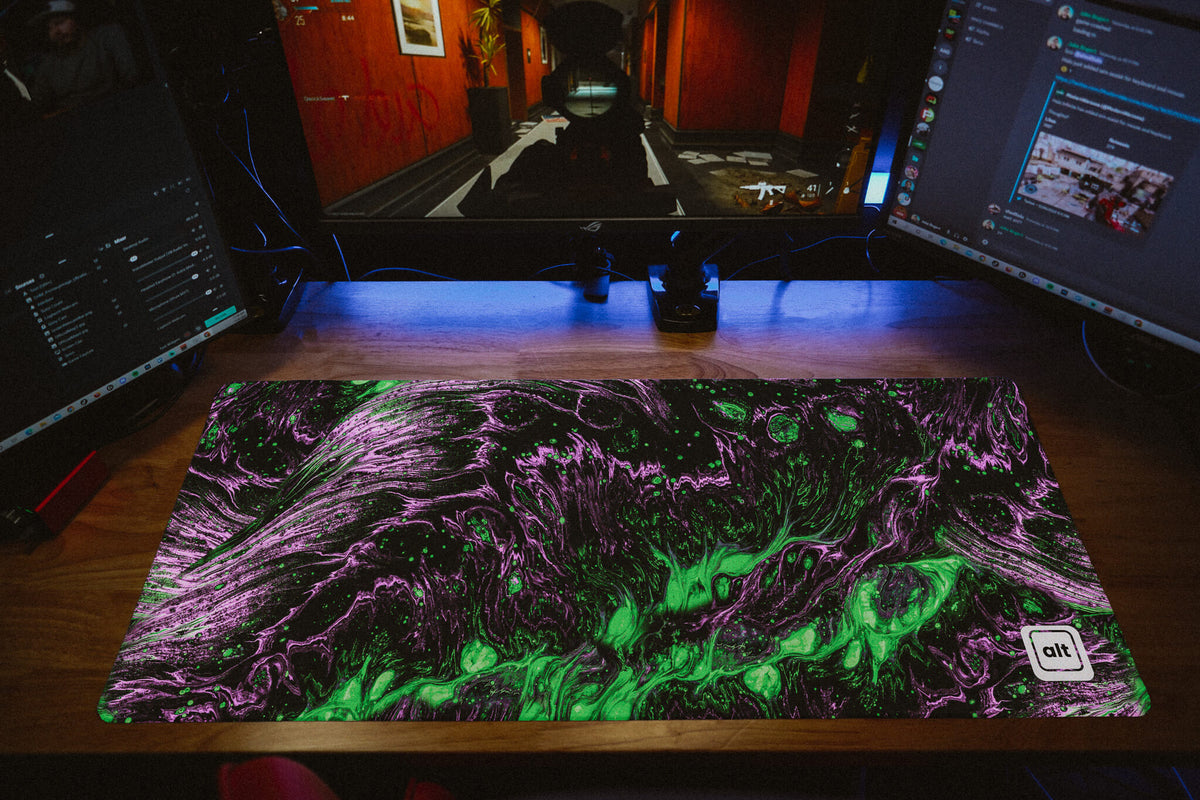 Purple Green Lava Mousepad - [alt_customs]