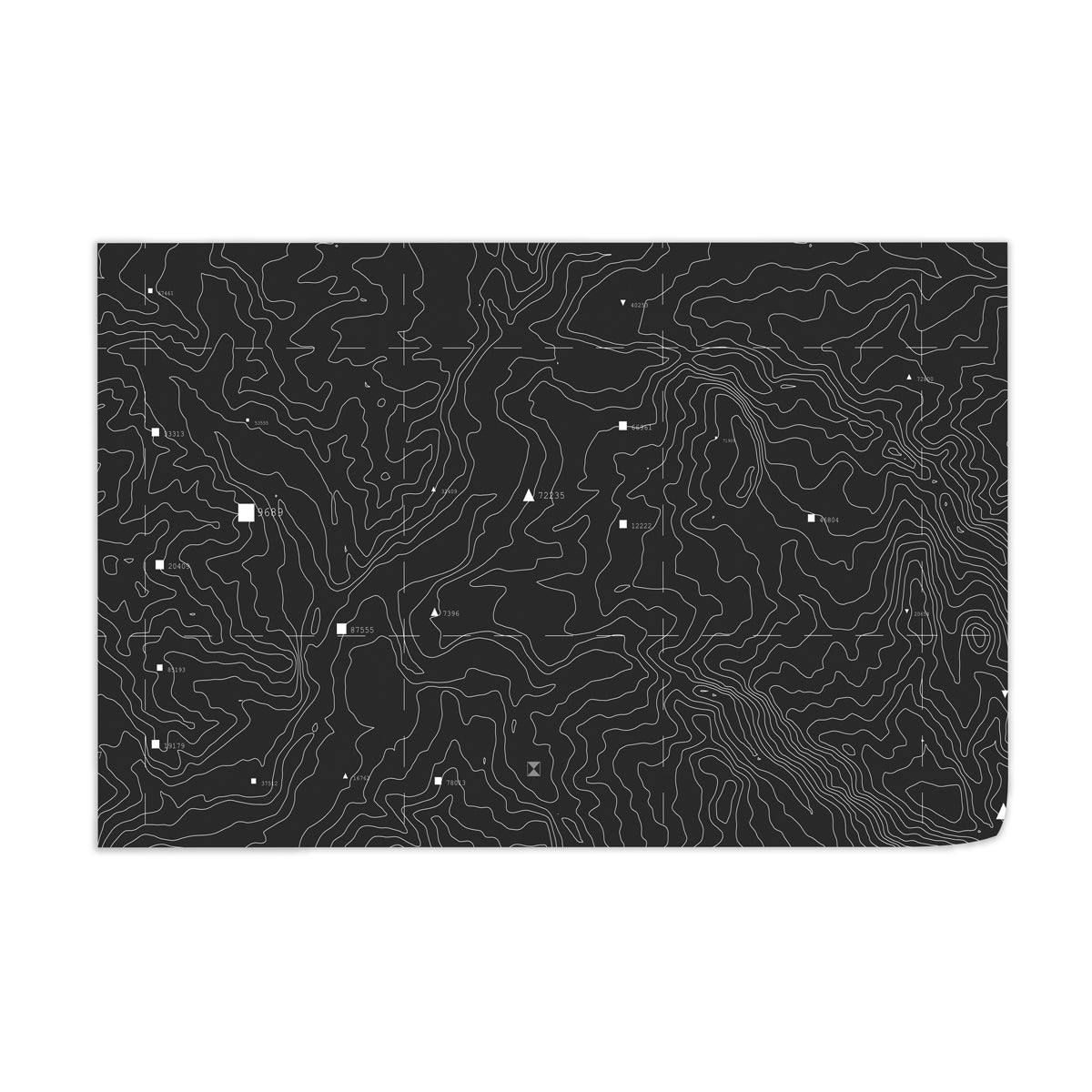 Dark Topo Wall Art